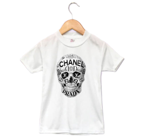 Chanel Skull Designer Girls Shirt Ladies Shirt