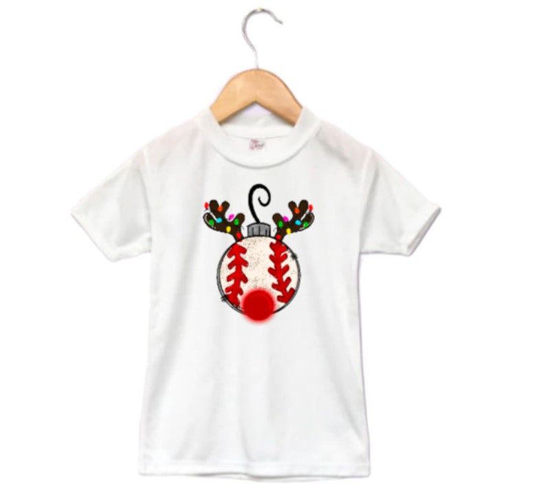 Christmas Baseball Boys Shirt Girls Shirt Ladies Shirt Mens Shirt