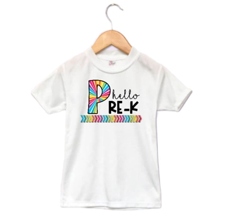 Hello Pre-K (ANY GRADE) Boys Shirt Girls Shirt Back to School