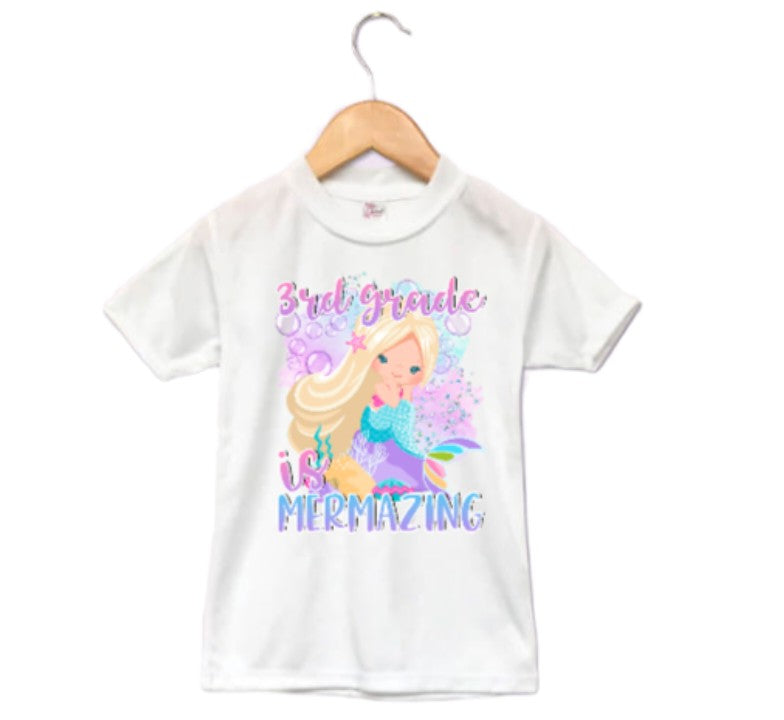 Mermazing Girls Shirt ANY GRADE Back to School