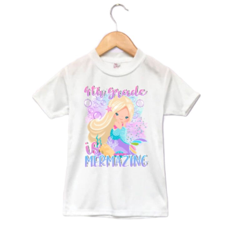 Mermazing Girls Shirt ANY GRADE Back to School