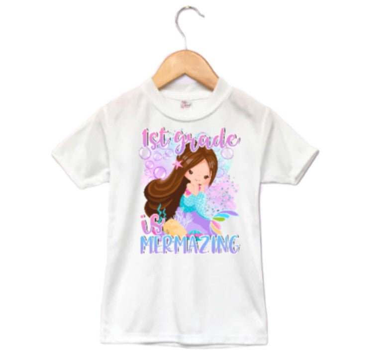 Mermazing Girls Shirt ANY GRADE Back to School