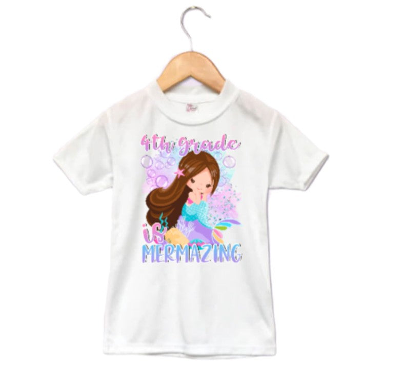 Mermazing Girls Shirt ANY GRADE Back to School