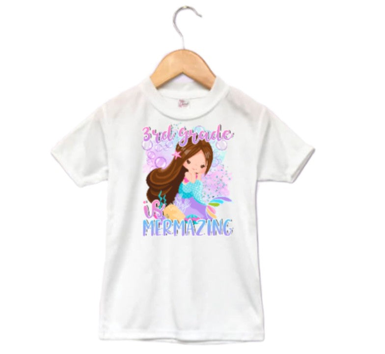 Mermazing Girls Shirt ANY GRADE Back to School