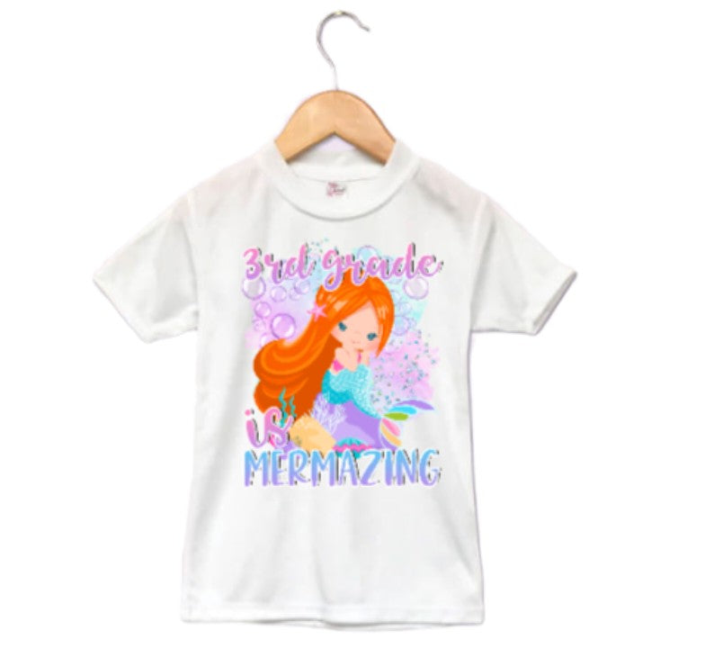 Mermazing Girls Shirt ANY GRADE Back to School