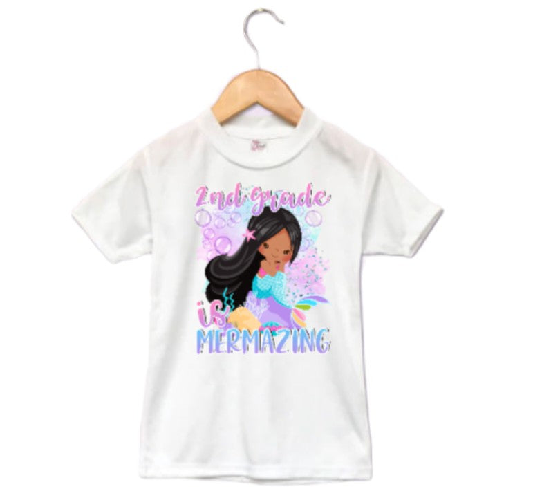 Mermazing Girls Shirt ANY GRADE Back to School