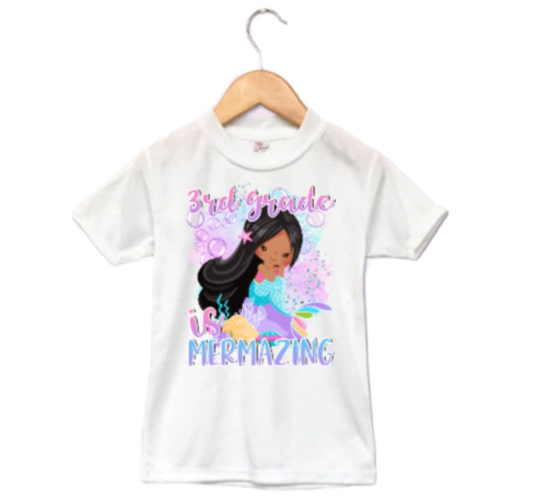 Mermazing Girls Shirt ANY GRADE Back to School