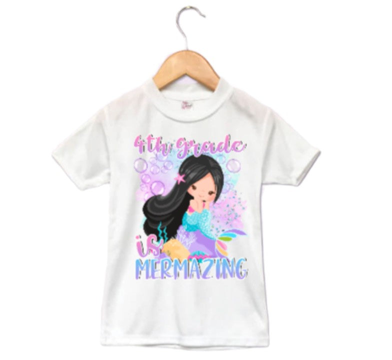 Mermazing Girls Shirt ANY GRADE Back to School