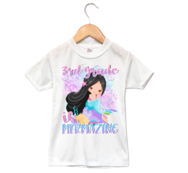 Mermazing Girls Shirt ANY GRADE Back to School