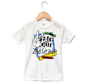 Peace Out School Any Grade Girls Shirt Boys Shirt