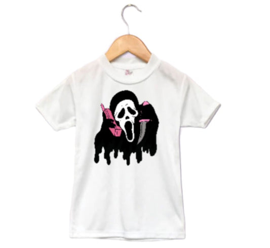 Ghost Face Halloween Girls Shirt Boys Shirt Ladies Shirt