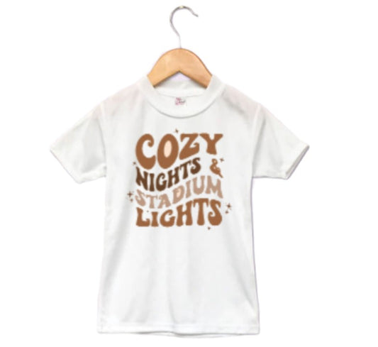 Cozy Nights & Stadium Lights Football Ladies Shirt Girls Shirt Boys Shirt