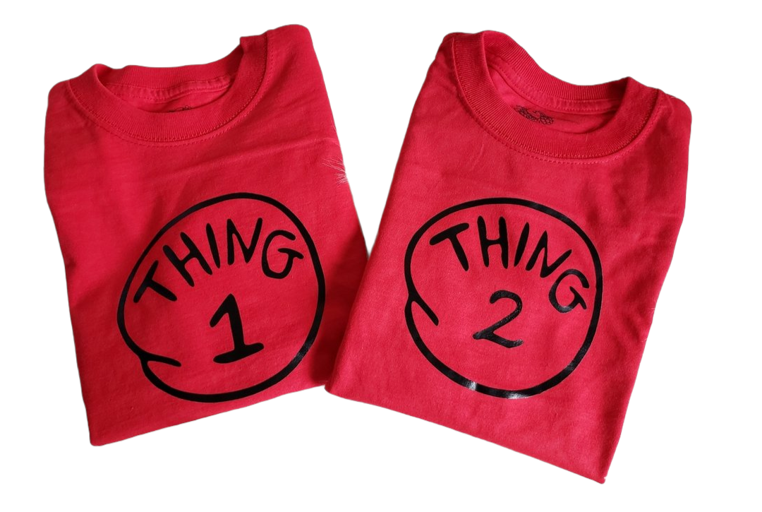 Thing 1 Thing 2 Sets Girls Shirt Boys Shirt Twins Dr. Seuss