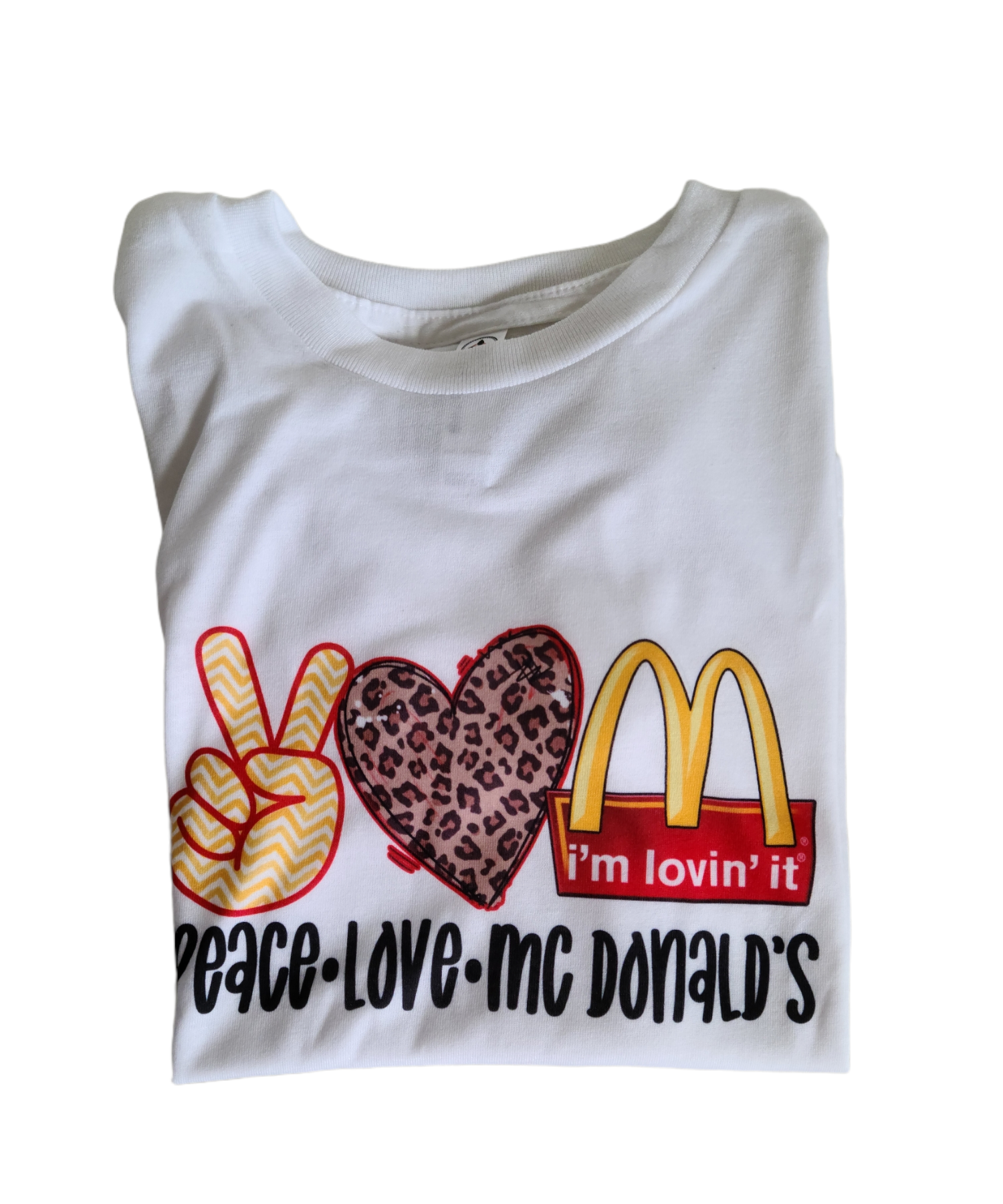 Peace Love Mc Donalds Boys Shirt Girls Shirt Ladies Shirt Mens Shirt