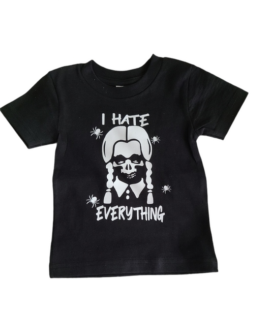 I hate everything Addams Family Halloween Boys Shirt Girls Shirt Ladies Shirt Mens Shirt