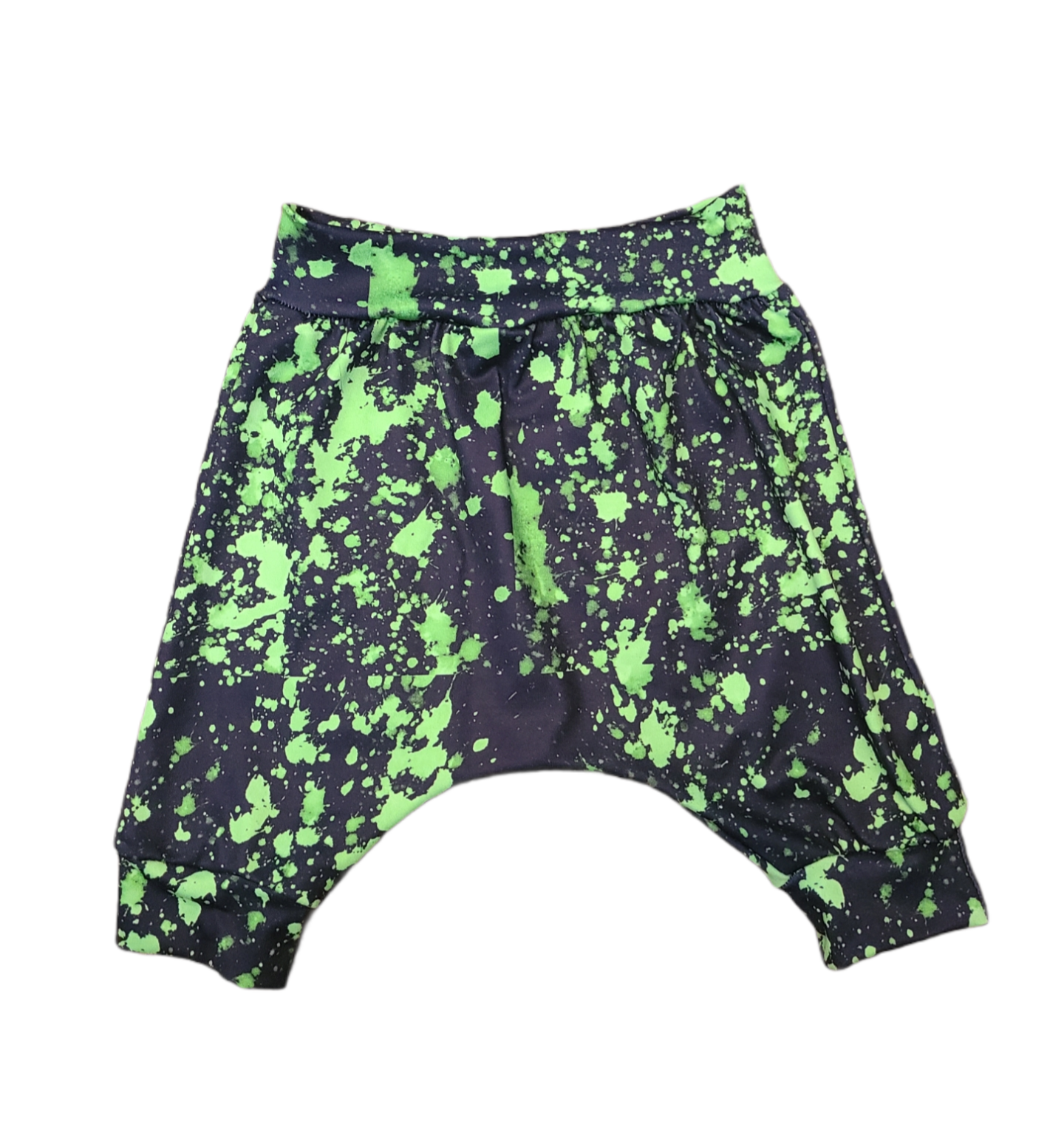 Neon Lime Green Splatter Handmade