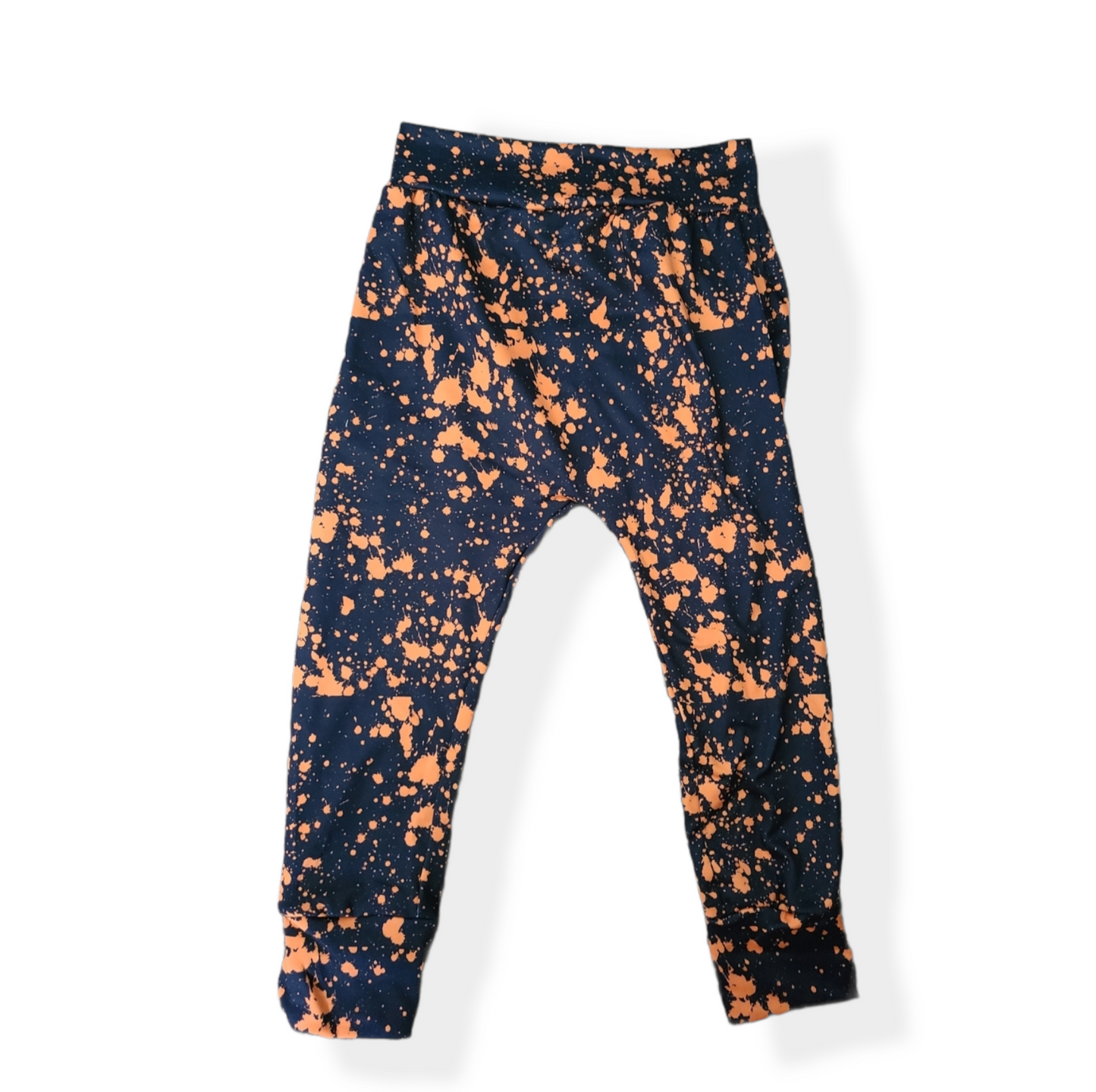 Neon Orange Splatter Handmade