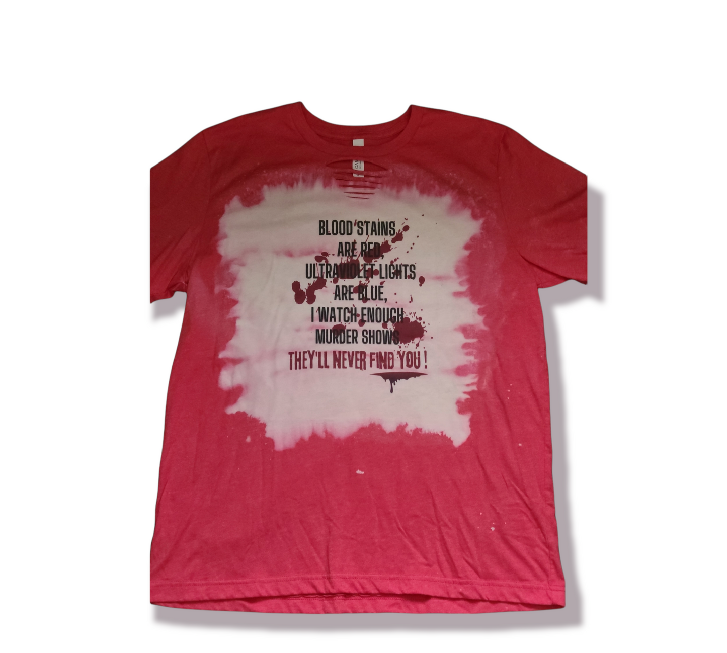 Blood Stains Halloween Girls Shirt Ladies Shirt