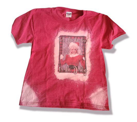 Tis The Season To Be Dolly Christmas Girls Shirt Ladies Shirt