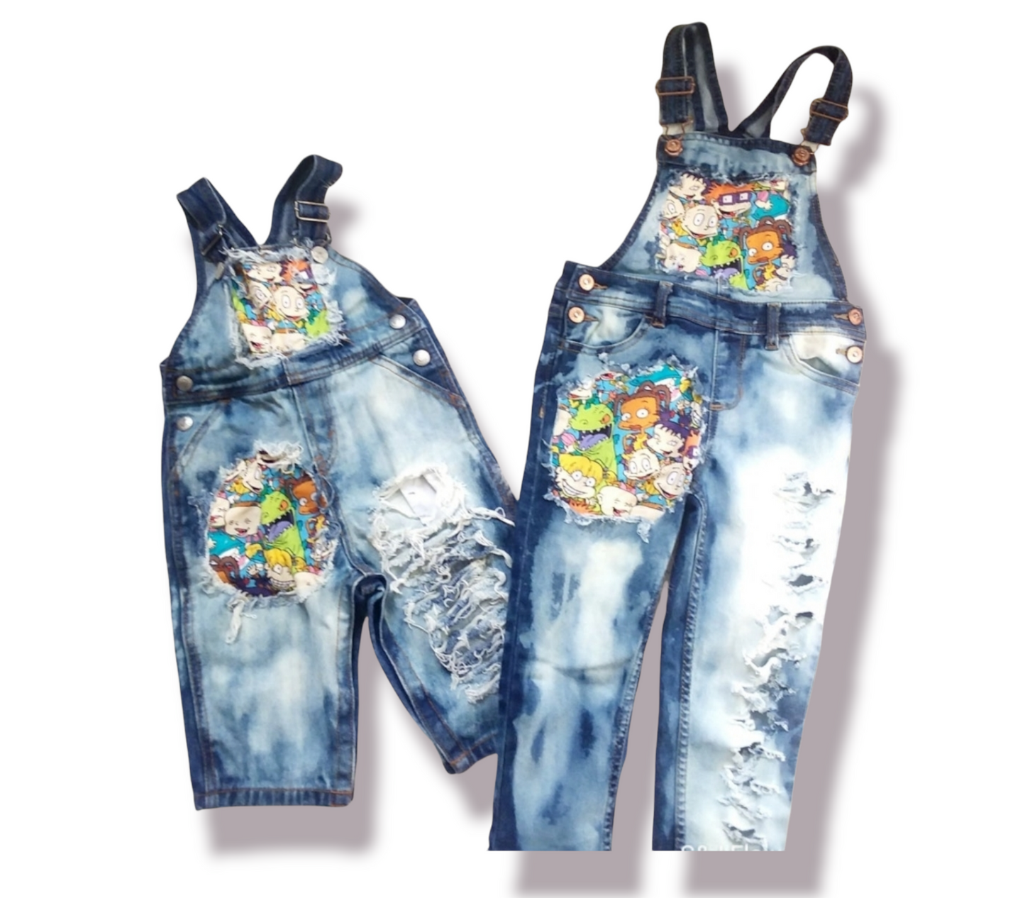 Rugrats Distressed Overalls Jumper Girls Boys