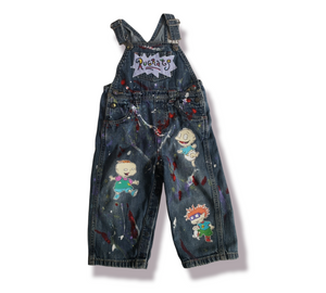 Rugrats Paint Splatter Overalls Jumper Girls Boys