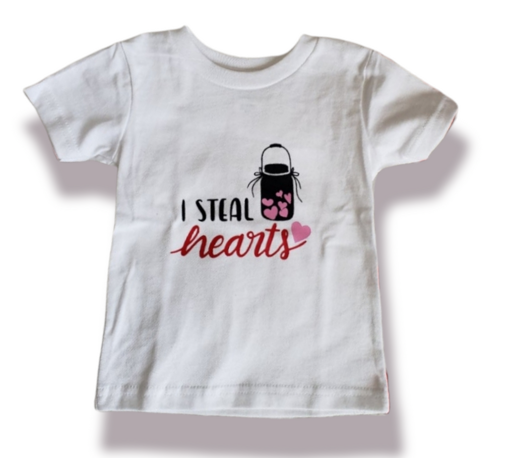 I Steal Hearts Girls Shirt Valentines