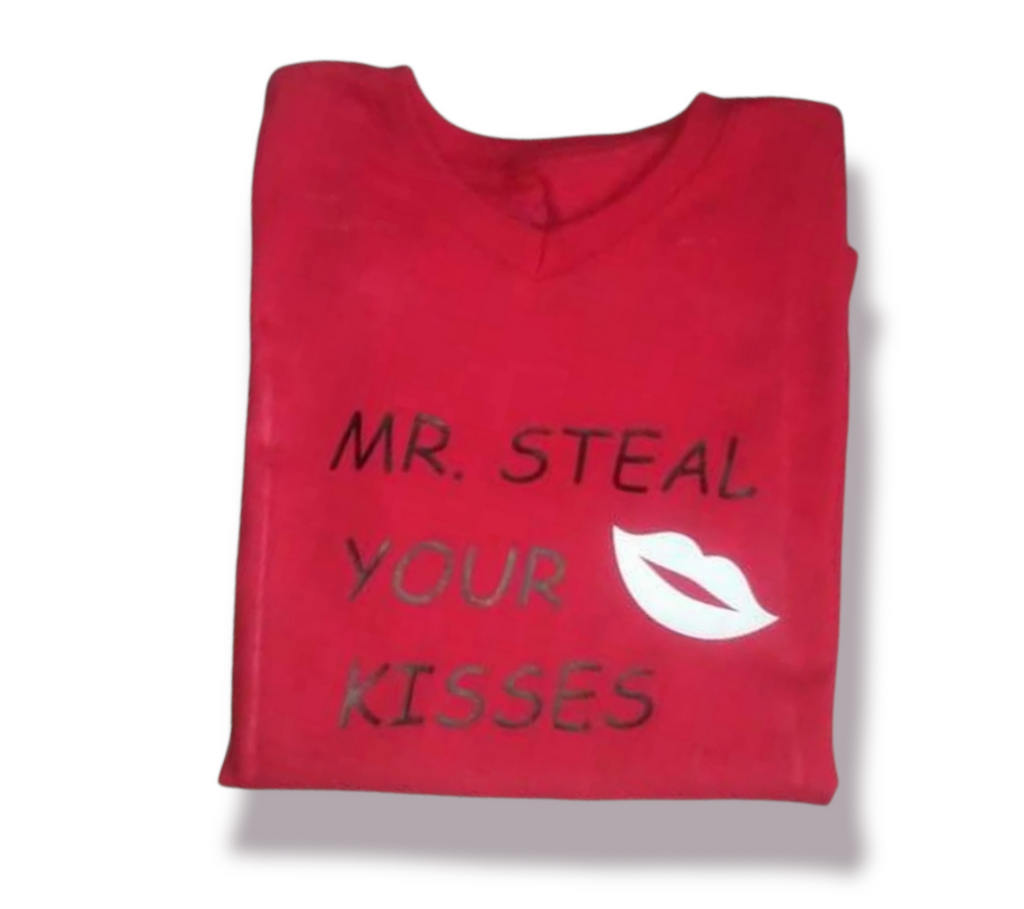 Mr Steal Your Kisses Valentines Boys Shirt