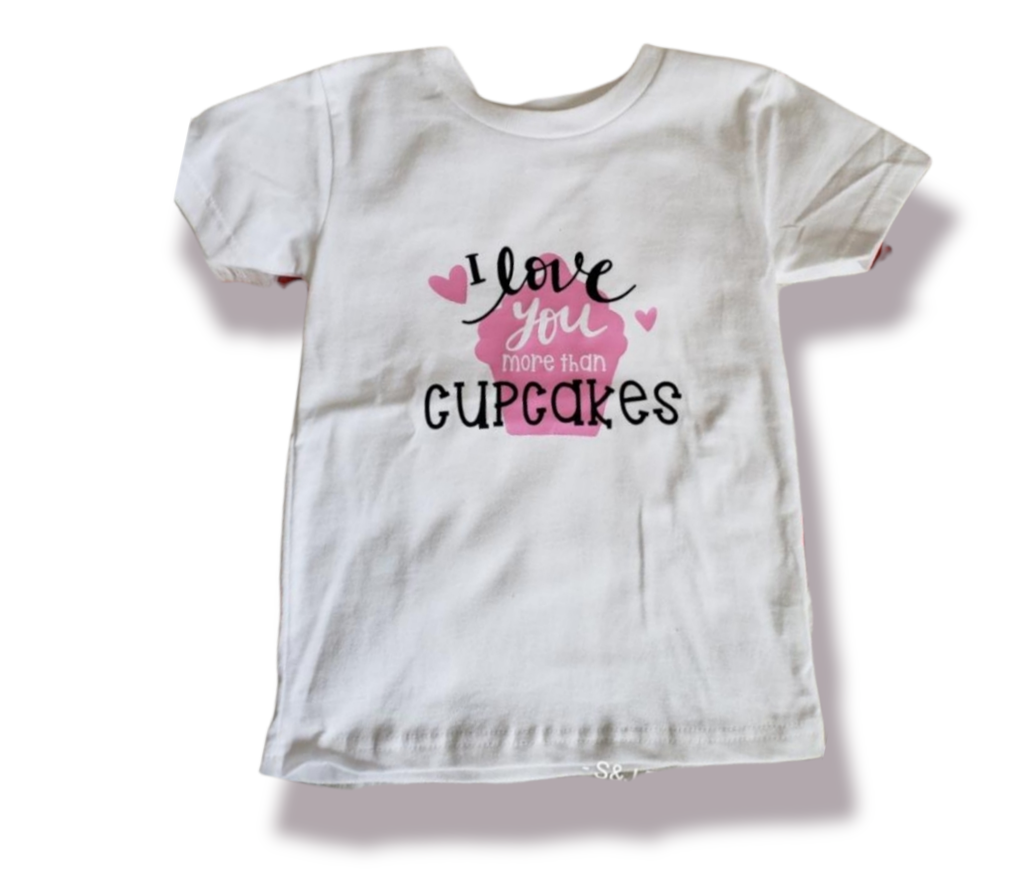 I love you more than Cupcakes girls shirt Valentines