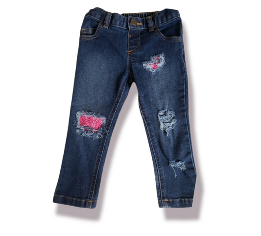 Rose Girls Distressed Jeans Valentines