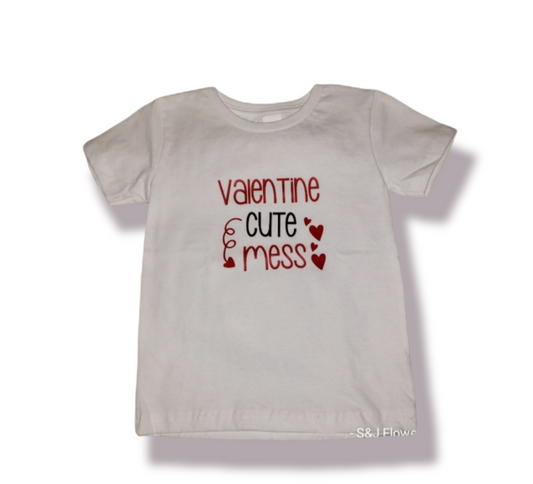 Valentine's Shirt Cute Mess Girls Shirt