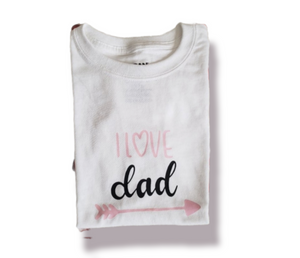 I Love Dad Girls Shirt Valentines