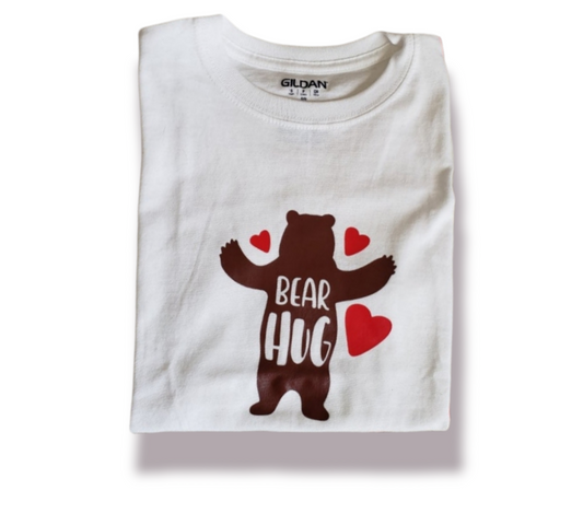 Bear Hug Boys Shirt Girls Shirt Valentines