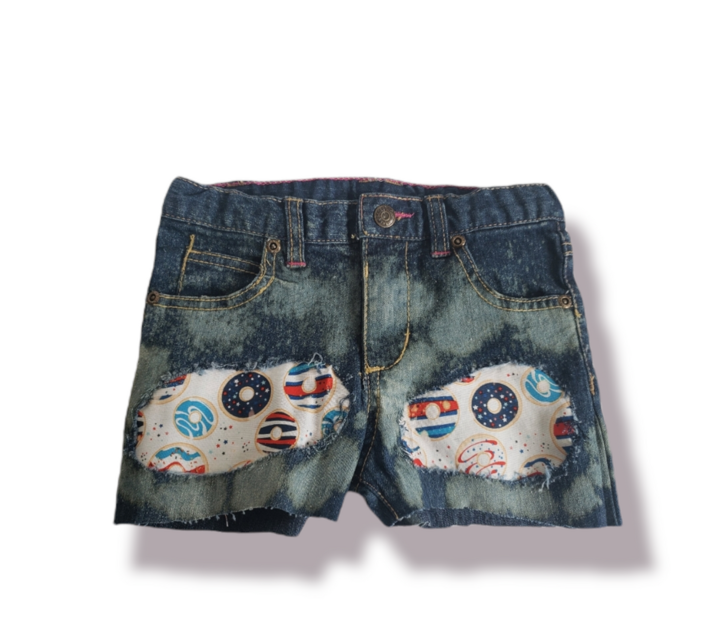 Donuts 4th of July Girls Jeans Shorts