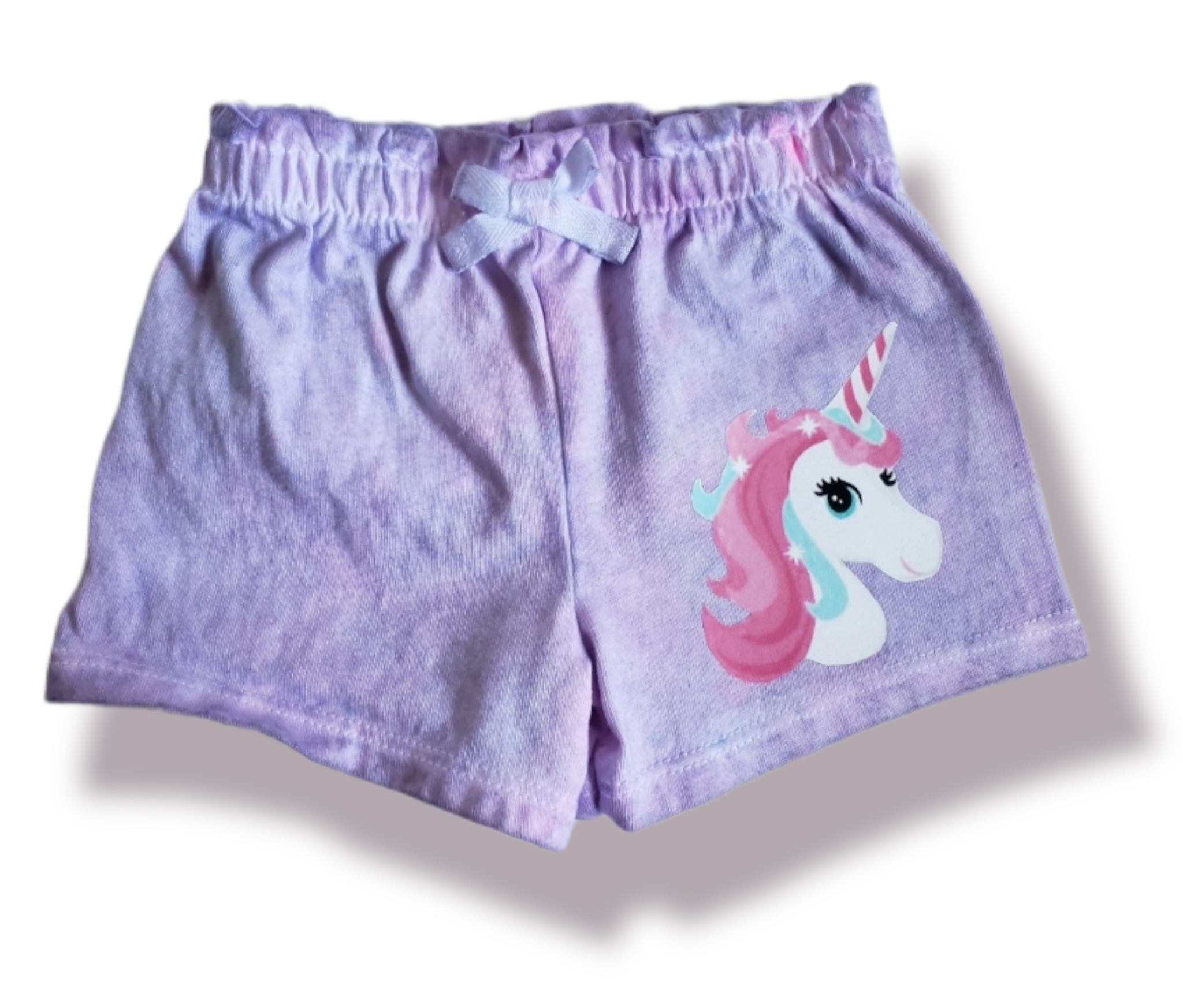 Unicorn Tie Dye Girls Biker Shorts