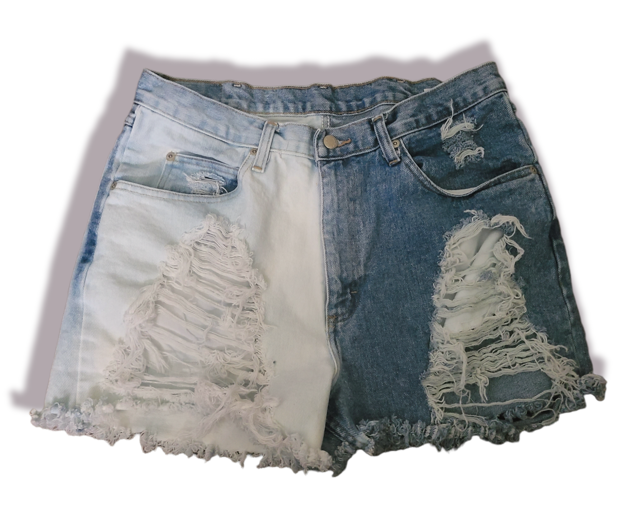 Adult Womens Ladies Distressed Jean Shorts Western