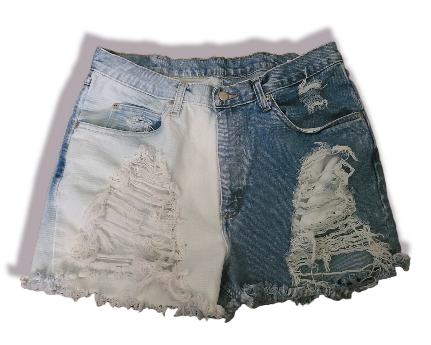 Adult Womens Ladies Distressed Jean Shorts Western