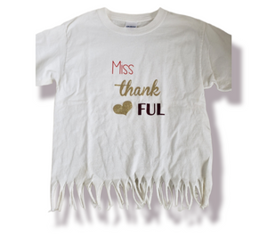 Miss Thankful Girls Shirt Fall Thanksgiving