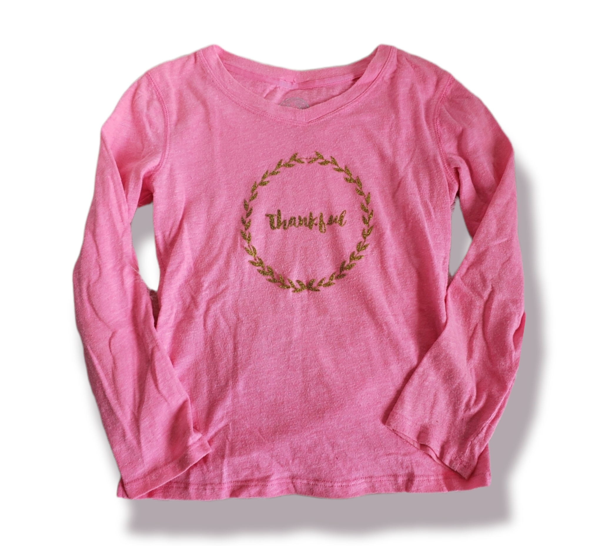 Thankful Fall Thanksgiving Girls Shirt