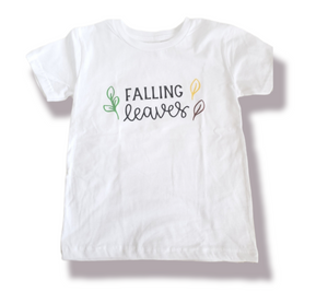 Falling Leaves Girls Shirt Boys Shirt Thanksgiving Fall