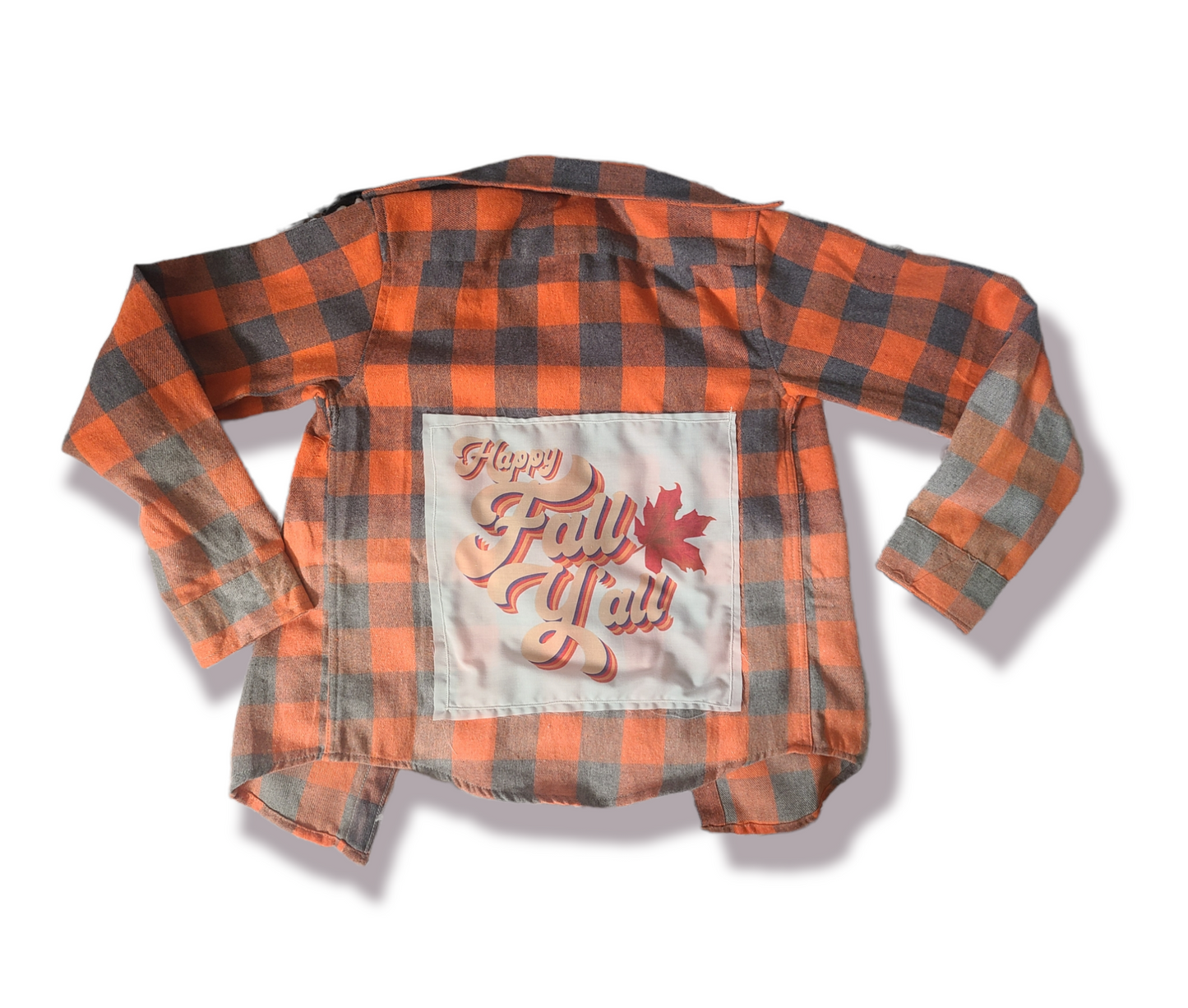 Happy Fall Y'all Flannel With Patch