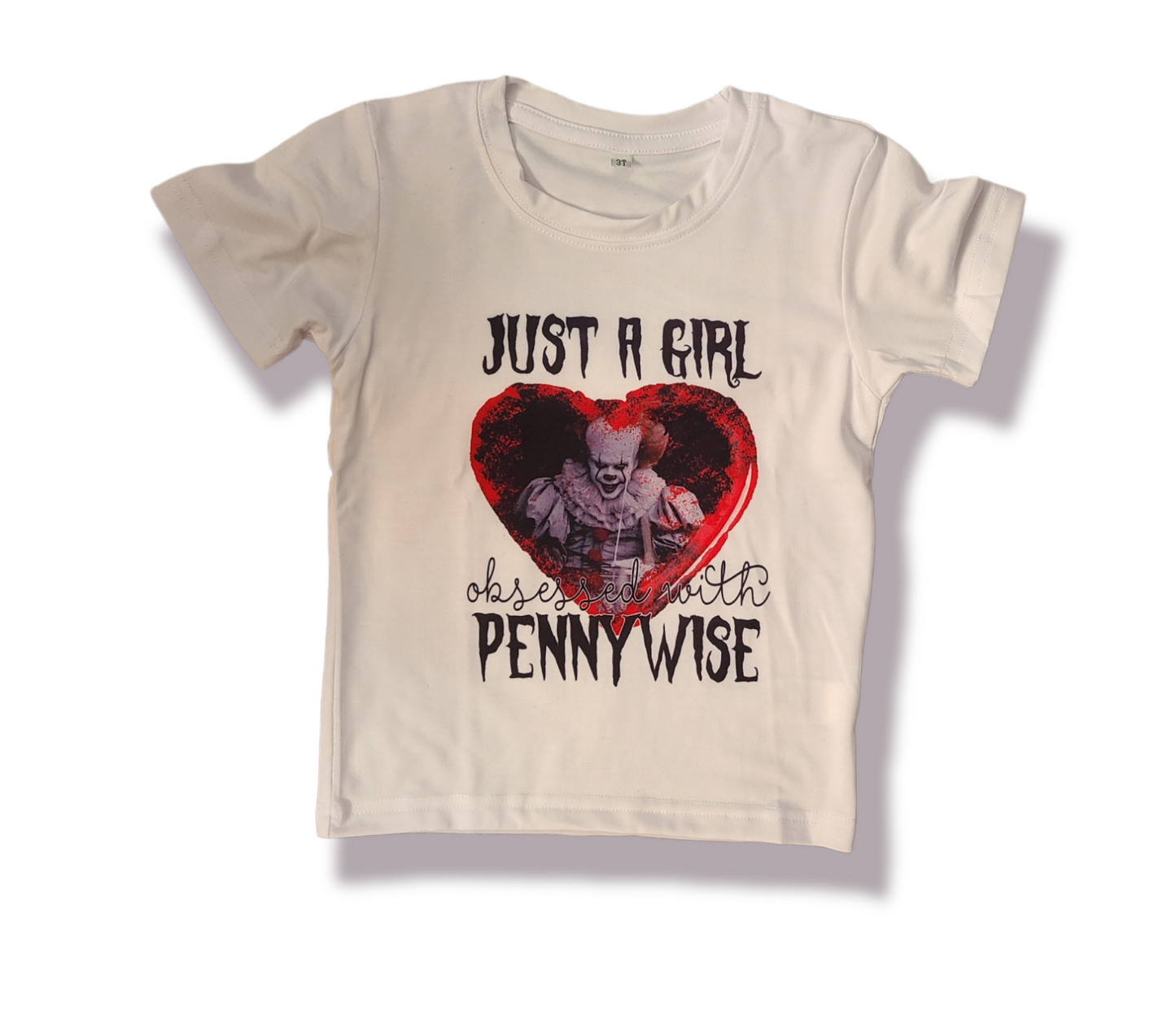 Just A Girl Obsessed with Pennywise Halloween Girls Shirt Ladies Shirt