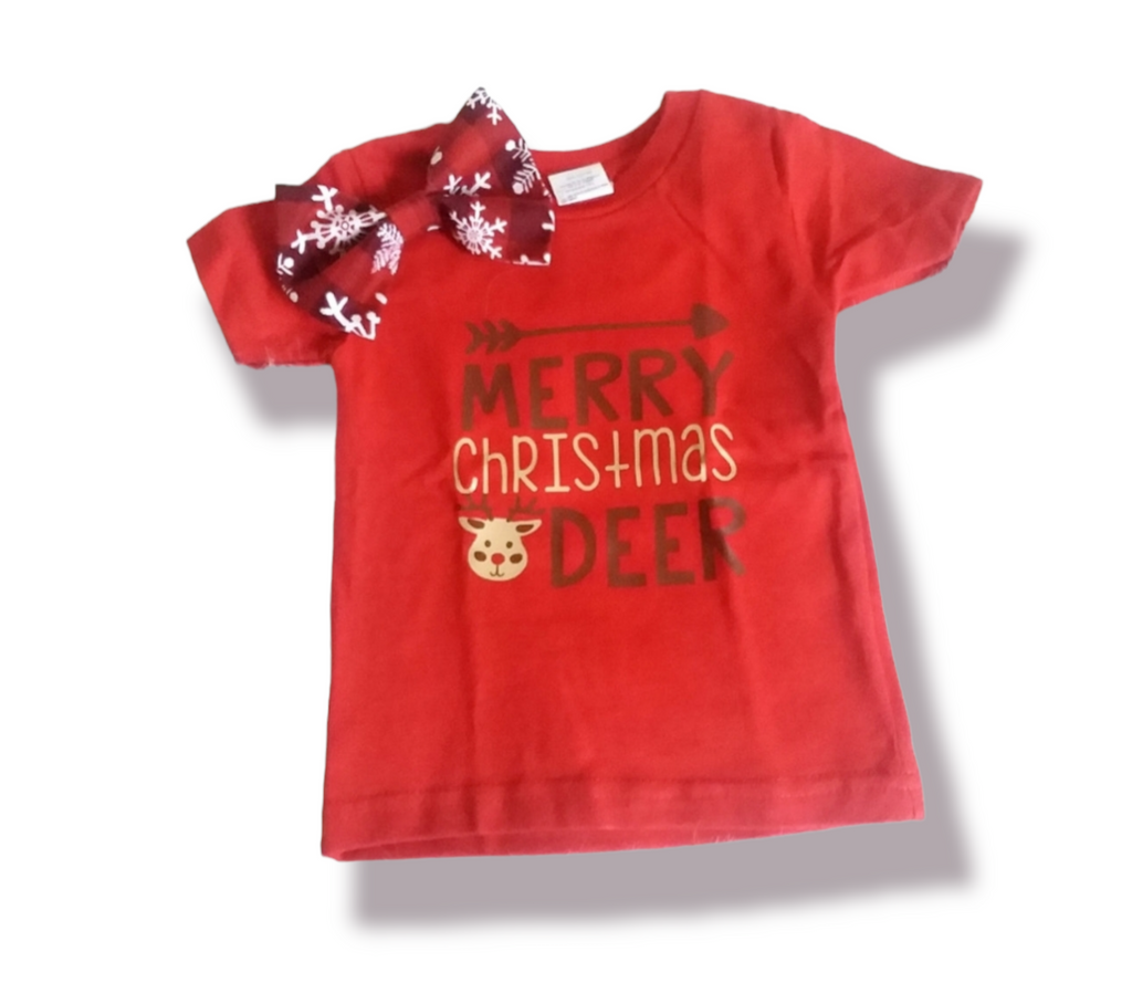 Merry Christmas Deer Boys Shirt Girls Shirt