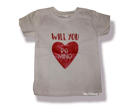 Will You Be Mine  Boys Shirt Girls Shirt Valentines