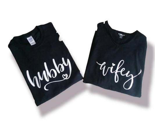 Hubby Wifey Ladies Shirt Mens Shirt