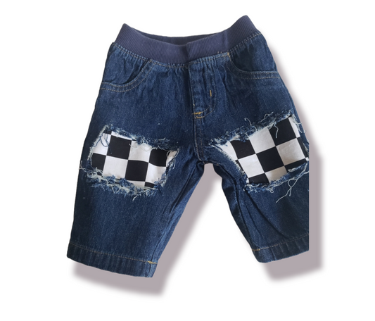 Checker Boys Distressed Jeans