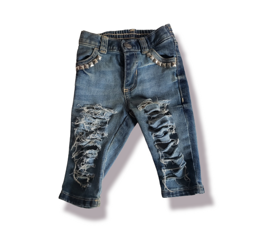 Studs Girls Distressed Jeans