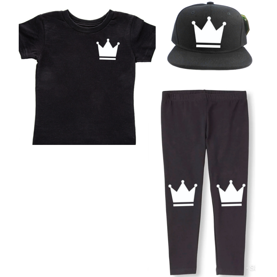 Crown Boys Outfit Girls Outfit Set