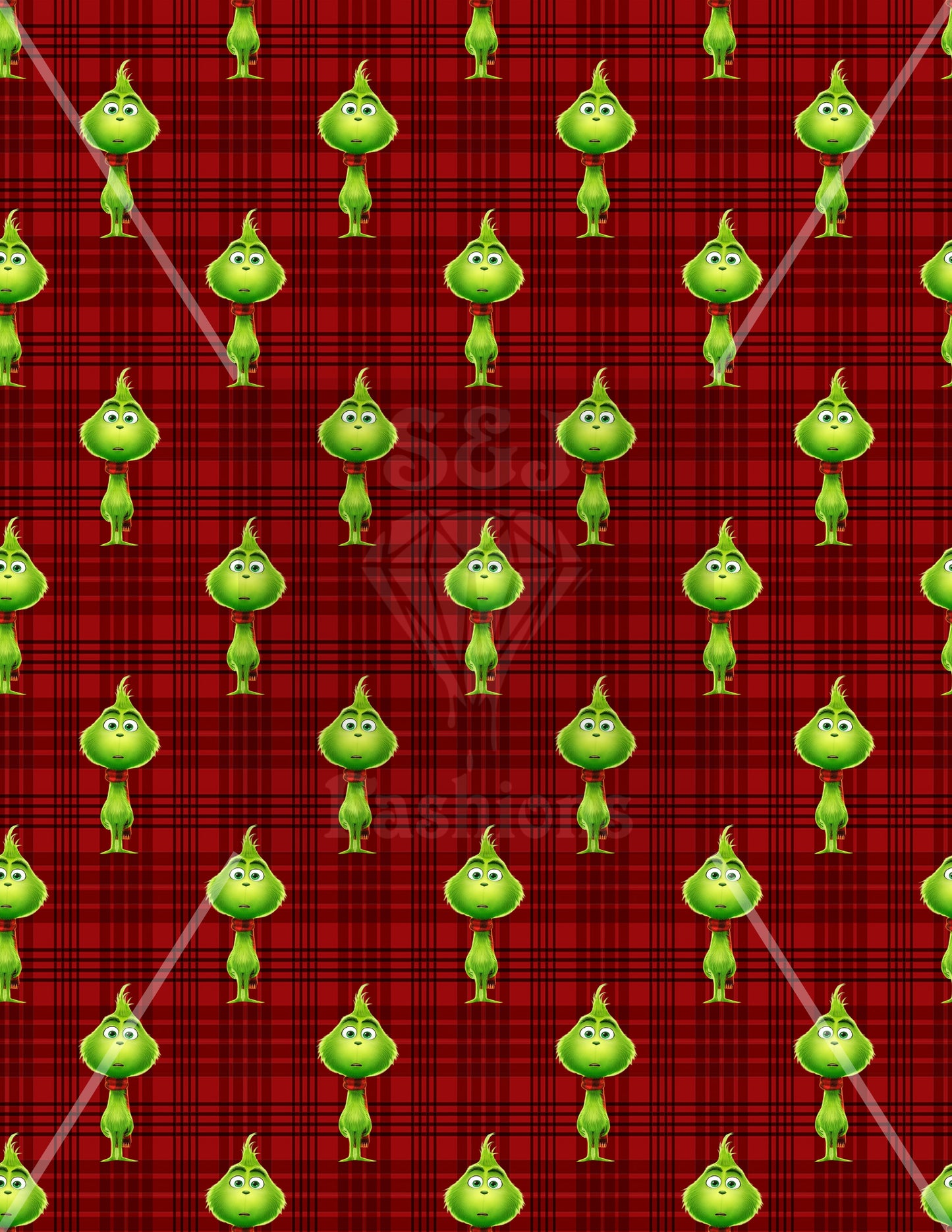 Grinch Plaid Christmas Handmade