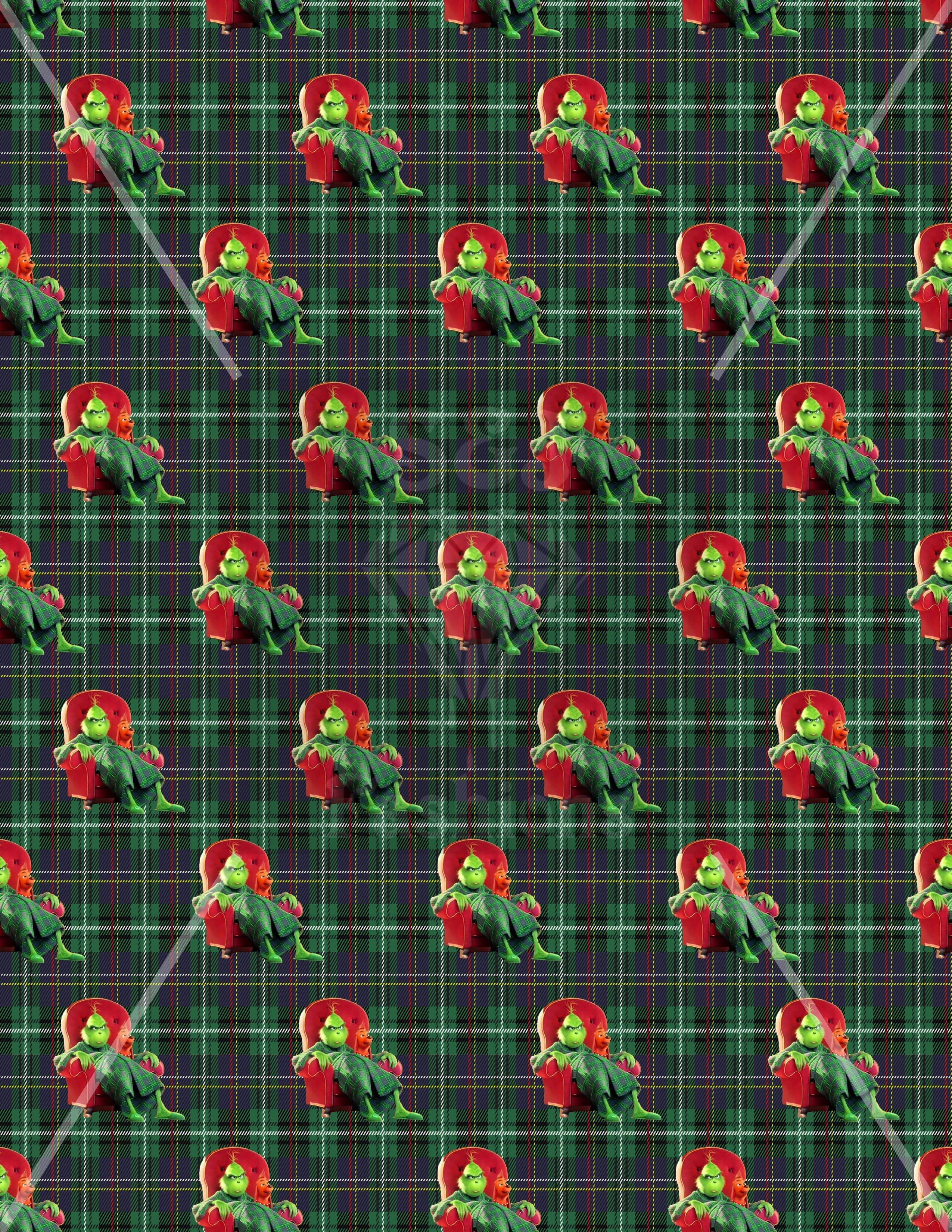 Grinch Plaid Christmas Handmade