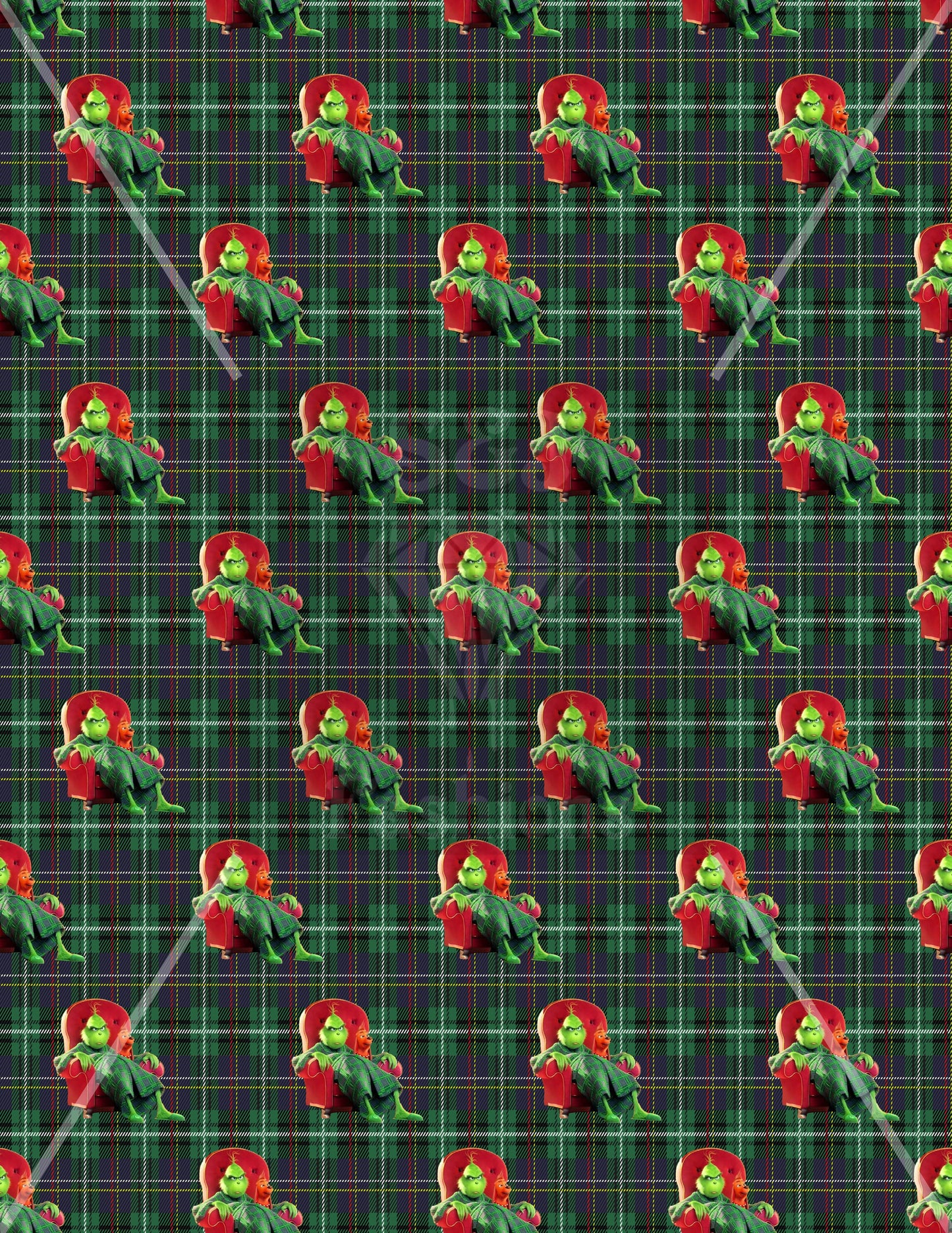 Grinch Plaid Christmas Handmade